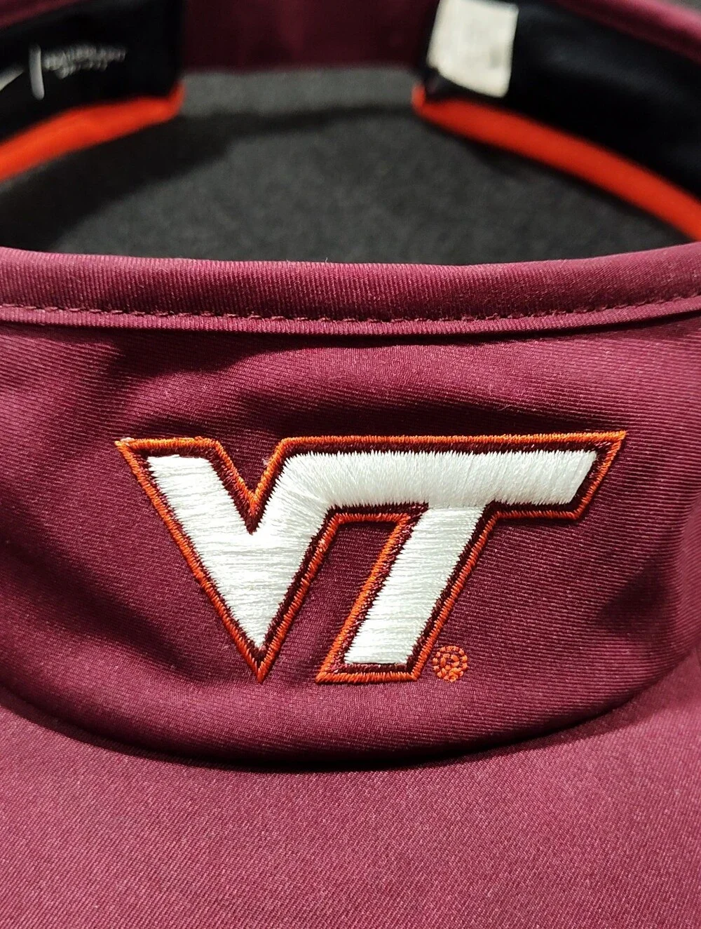 Nike Virginia Tech Hokies Sideline Performance Visor, Maroon/Orange Dri-Fit